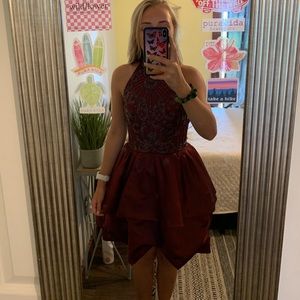 Burgundy Homecoming Dress